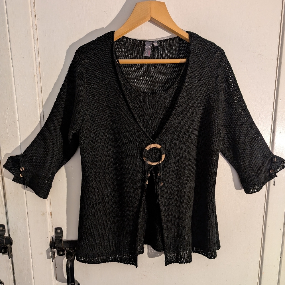 Japna XL Elegant Black Women's Sweater/Vest